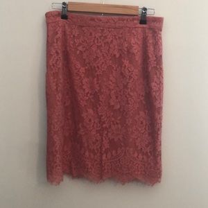 Coral Lace Skirt